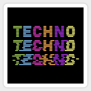 Lined Techno Glitch Sticker